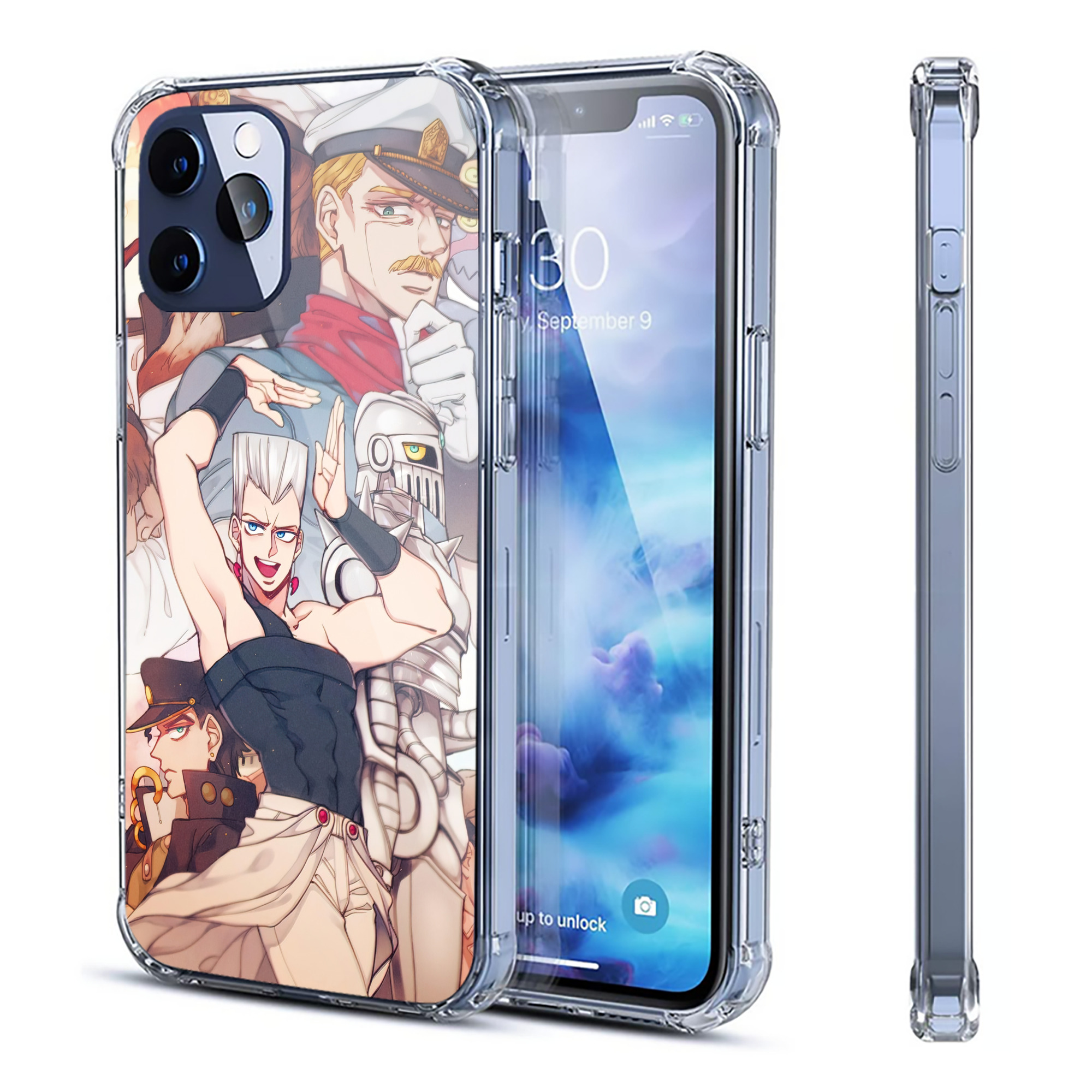 （画像用） ジョジョの奇妙な冒険 JoJo's Bizarre Adventure 【iPhone 12シリーズ対応】透明スマホケース（クリアソフトケース）